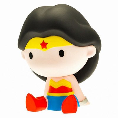 Cofre Chibi Plastoy DC Comics Wonder Woman 15 cm Pintado à Mão Colecionável Oficial Licenciada