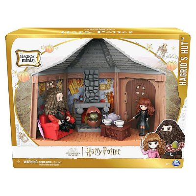 Playset Spin Master Harry Potter Cabana do Hagrid Magical Minis com 2 Figuras e 9 Acessórios