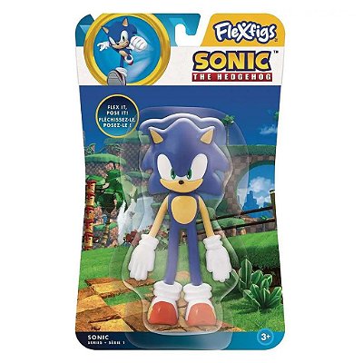 Figure TCG Toys Sonic the Hedgehog Sonic FleXfigs 12 cm Dobrável em Cartela Original Licenciada