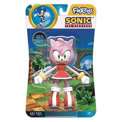 Figure TCG Toys Sonic the Hedgehog Amy FleXfigs 12 cm Dobrável em Cartela Original Licenciada