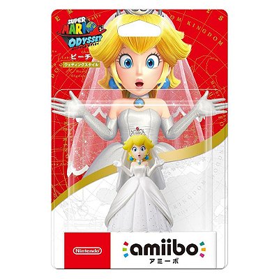 Figure Amiibo Nintendo Peach — Vestido de Noiva com Chip NFC Original Lacrada Colecionável
