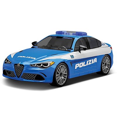 Blocos de Montar COBI Alfa Romeo Giulia Quadrifoglio Polizia 93 Peças Ref 24606 Original Polônia ABS