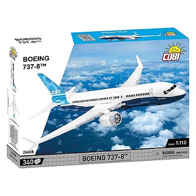 Blocos de Montar COBI Boeing 737 Max 340 Peças Original Polônia ABS Certificado Colecionável Lacrado