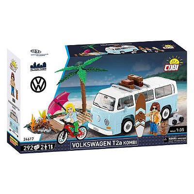Blocos de Montar COBI VW Kombi 2 Fig Cat 292 Peças Ref 24617 Original Polônia ABS