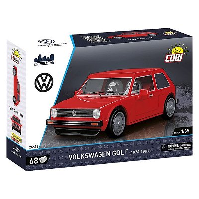 Blocos de Montar COBI VW Golf 1974 68 Peças Original Polônia ABS Certificado Colecionável Lacrado