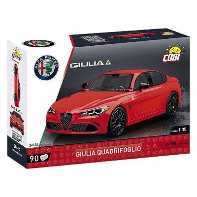 Blocos de Montar COBI Alfa Romeo Giulia Quadrifoglio 90 Peças Ref 24604 Original Polônia ABS