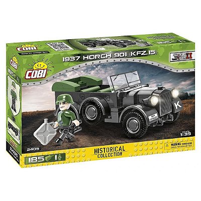 Blocos de Montar COBI Horch 1937 Kfz 185 Peças Original Polônia ABS Certificado Colecionável Lacrado