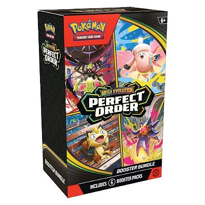 Booster Pokémon Mega Evolution Perfect Order Booster Bundle Original Lacrado Colecionável