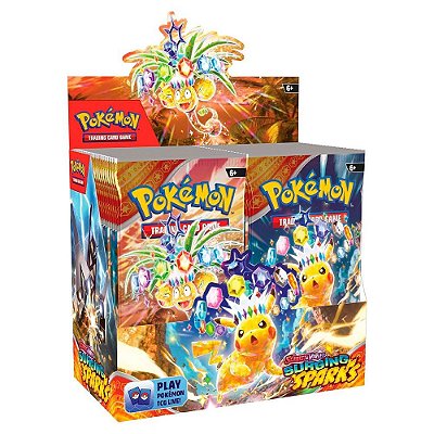 Display de Boosters Pokémon Scarlet & Violet Surging Sparks Display com 36 Pacotes Original Lacrado