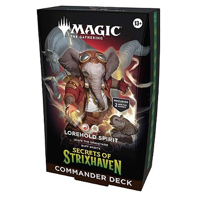Commander Deck Magic: The Gathering Strixhaven Secrets Commander Deck Loreholo Spirit Original