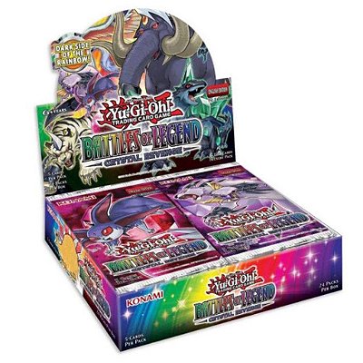 Display de Boosters Yu-Gi-Oh! Battles Of Legend Crystal Booster com 24 Pacotes Original Konami