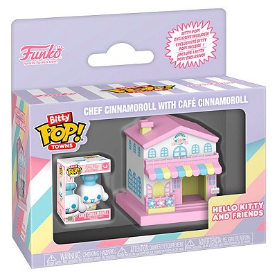 Bitty Pop! Hello Chef Cinnamoroll Produto Original Funko Lacrado Colecionável Autêntico de Vinil