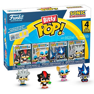 Bitty Pop! Sonic Shadow Produto Original Funko Lacrado Colecionável Autêntico de Vinil