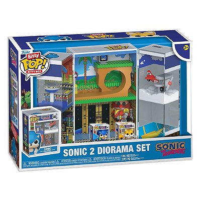 Bitty Pop! Sonic 2 Diorama Set Produto Original Funko Lacrado Colecionável Autêntico de Vinil