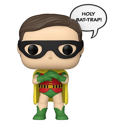Pop! Heroes DC Batman 66 Robin Sayings #625 Original Funko Colecionável Autêntico