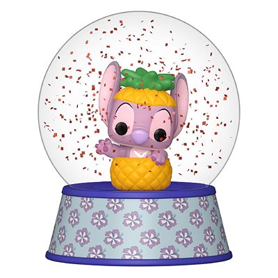 Funko Minis Snow Disney Stitch Angel In Pineapple Original Funko Colecionável Autêntico