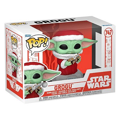 Pop! Star Wars Mandalorian Grogu #747 Produto Original Funko Lacrado Colecionável Autêntico de Vinil
