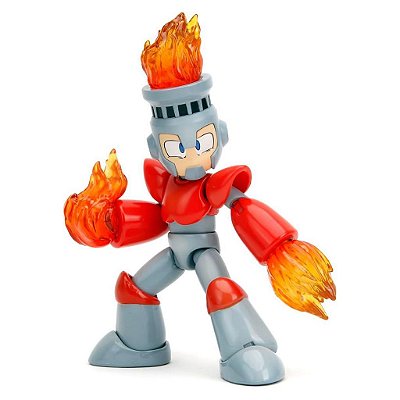 Action Figure Jada Toys Mega Man Fire Man Figura Colecionável Original Lacrada Autêntica Premium
