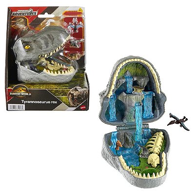 Figura Mattel Jurassic World Micro Adventures Tyrannosaurus Rex Figura Colecionável Original Lacrada