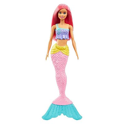 Figura Mattel Barbie Mermaid Pink Hair Figura Colecionável Original Lacrada Autêntica Premium