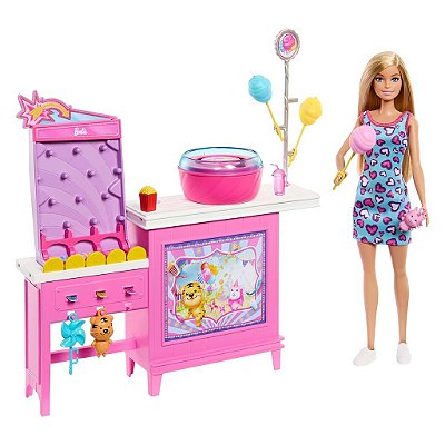 Figura Mattel Barbie Beach Content Cotton Candy Figura Colecionável Original Lacrada