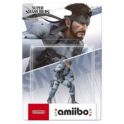 Figura amiibo Amiibo Super Smash Bros Snake No. 75 Figura Colecionável Original Lacrada