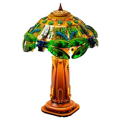 Blocos de Montar Pantasy Stained Glass Table Lamp Set 85042 Original Lacrado Colecionável