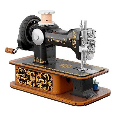 Blocos de Montar Pantasy Retro Hand Crank Sewing Machine Set 85028 Original Lacrado Colecionável