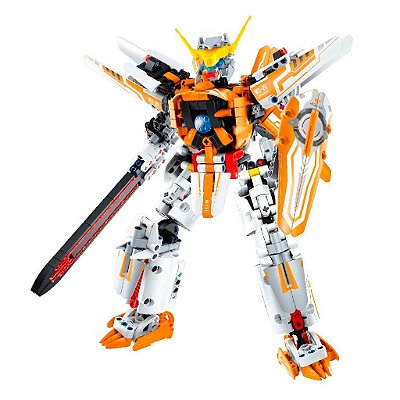 Blocos de Montar iM.Master Mecha Warrior Orange 833 Peças Original Lacrado Colecionável