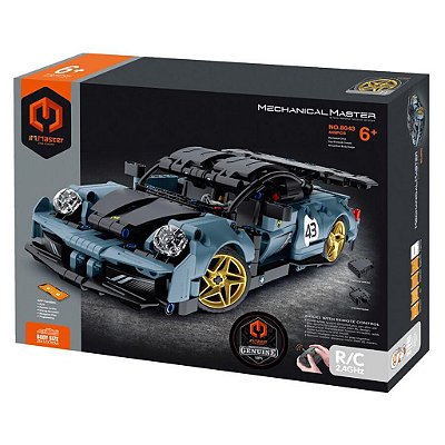 Blocos de Montar iM.Master Car Blue Super Race Rc 449 Peças Original Lacrado Colecionável