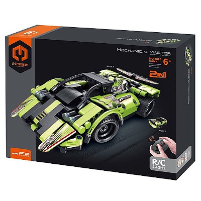 Blocos de Montar iM.Master Pull Back Race Car Green Rc 335 Peças Original Lacrado Colecionável