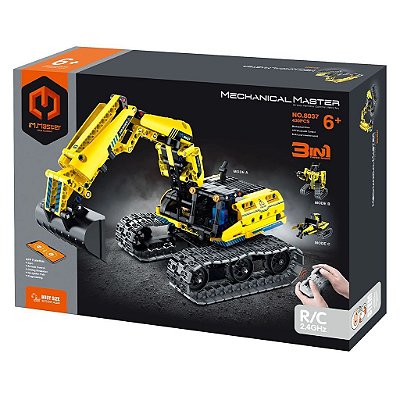 Blocos de Montar iM.Master Robot Excavator Yellow Rc 430 Peças Original Lacrado Colecionável