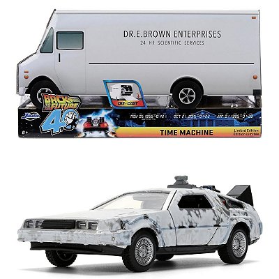 Miniatura Jada Toys Hollywood Rides Back to the Future Time Machine Dr. Brown Truck Diecast Original