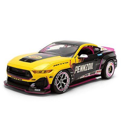 Miniatura Jada Toys RTR Ford 2025 Mustang Light Ben Hobson Escala 1:24 Diecast Original Colecionável
