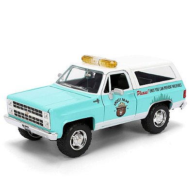 Miniatura Jada Toys Hollywood Rides Chevrolet 1980 Blazer com Smokey Bear Diecast Original