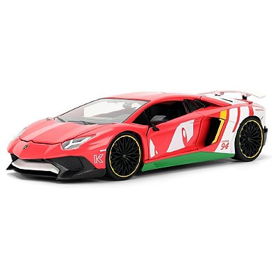 Miniatura Jada Toys Hollywood Rides Lamborghini Aventador SV com Knuckles Diecast Original