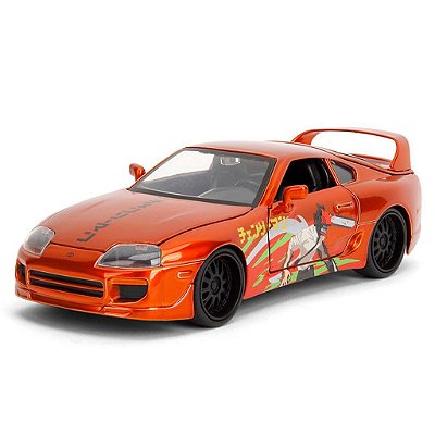 Miniatura Jada Toys Hollywood Rides Chainsaw Man Toyota Supra 1995 Escala 1:24 Diecast Original