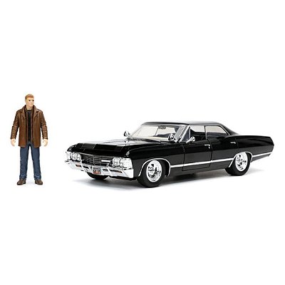Miniatura Jada Toys Hollywood Rides Chevrolet 1957 Impala SS com Dean Winchester Diecast Original