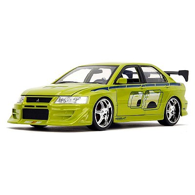 Miniatura Jada Toys Fast & Furious Brian's Mitsubishi Lancer Evo VII Escala 1:24 Diecast Original