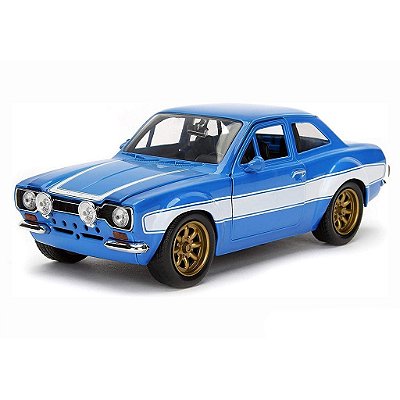 Miniatura Jada Toys Fast & Furious Brian's Ford Escort RS2000 MK1 Escala 1:24 Diecast Metal Original