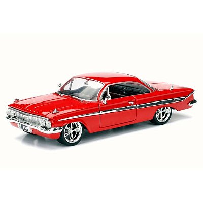 Miniatura Jada Toys Fast & Furious Dom's Chevrolet Impala Escala 1:24 Diecast Original Colecionável