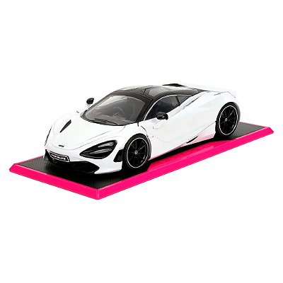 Miniatura Jada Toys Pink Slips com Base Mclaren 720S Escala 1:24 Diecast Original Colecionável