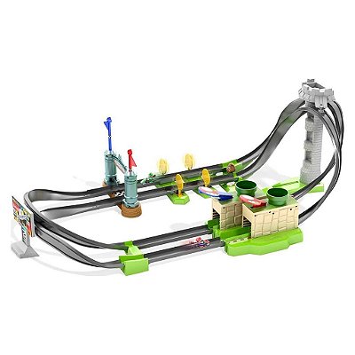 Miniatura Hot Wheels Mario Kart Circuit Lite Playset Diecast Original Colecionável