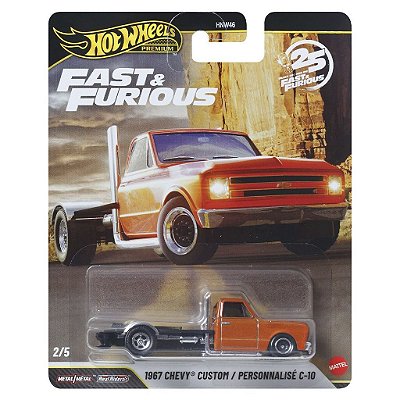 Miniatura Hot Wheels Premium Fast Furious 1967 Chevrolet Custom Diecast Original Colecionável