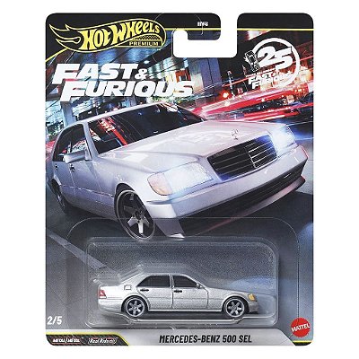 Miniatura Hot Wheels Premium Fast Furious Mercedes Benz 500sel JHW67 Diecast Original Colecionável
