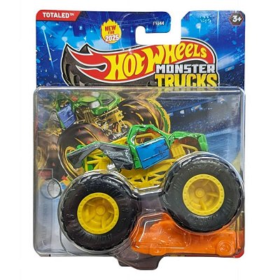 Miniatura Hot Wheels Monster Truck Plus Car Totaled JJT54 Diecast Original Colecionável
