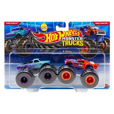 Miniatura Hot Wheels Monster Truck 2pack Pure Muscle Night Shift JLV81 Escala 1:64 Diecast Original