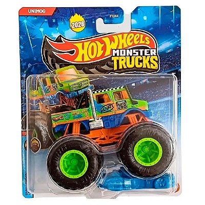 Miniatura Hot Wheels Monster Truck Unimog JHY34 Diecast de Metal Original Lacrada Colecionável Autê