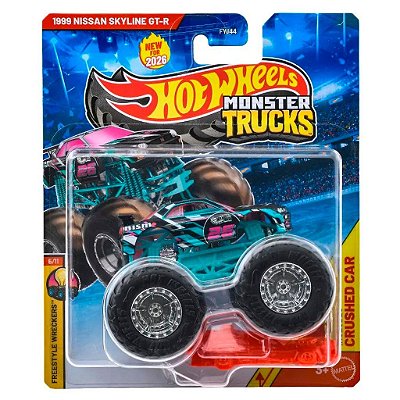 Miniatura Hot Wheels Monster Truck 1999 Nissan Skyline GT-R JHY75 Diecast Original Colecionável