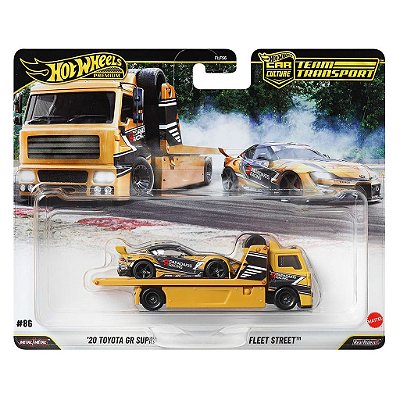 Miniatura Hot Wheels Transport Team 20 Toyota Supra JHX87 Diecast Original Colecionável